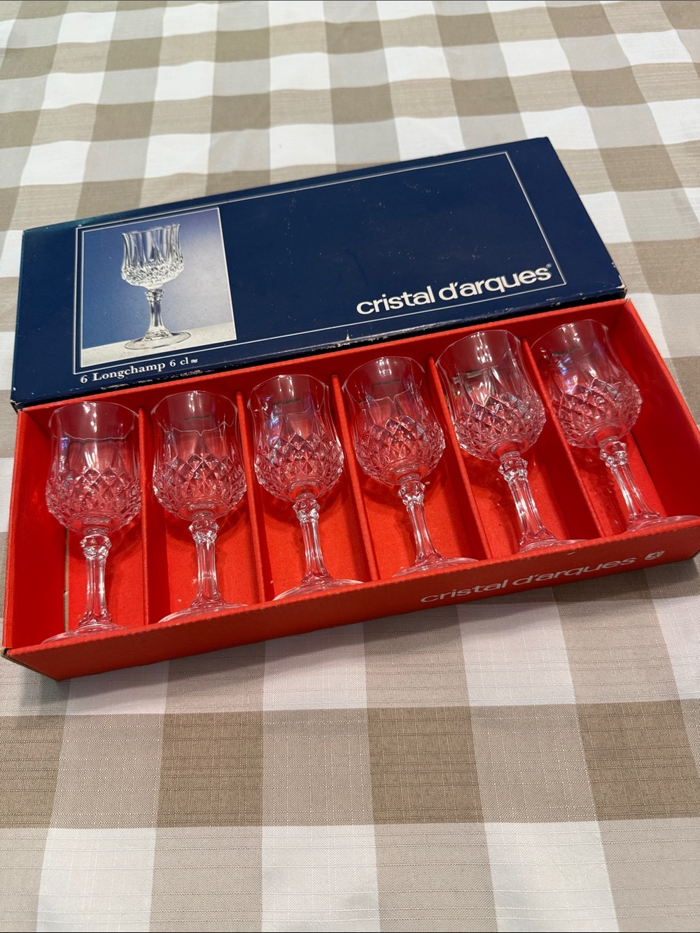 Cristal d'Arques Longchamp Clear Crystal Wine Glasses - Set of 6